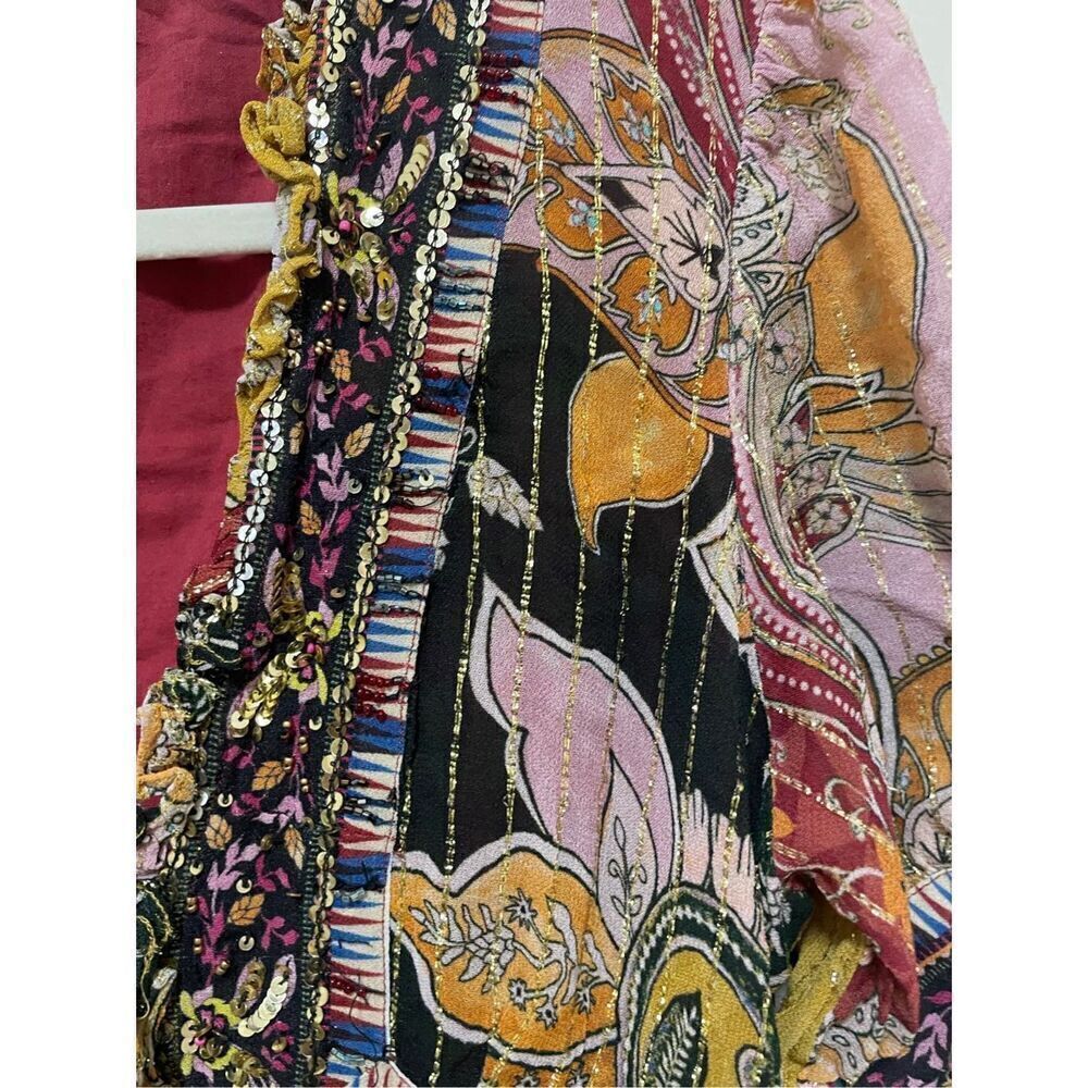 New Anthropologie x Verb Beaded Shimmer Mini Dress Size M - Picture 7 of 9